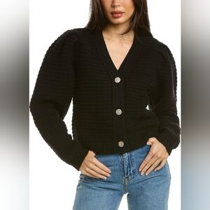 Ba&Sh Aude Crop Button-Up Crop Cardigan Size 1